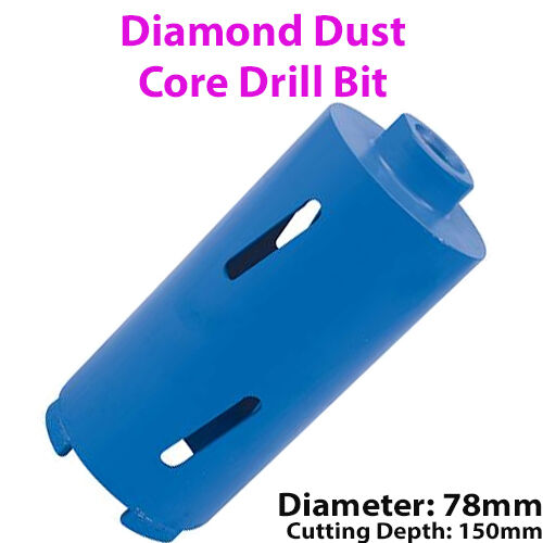 78mm x 150mm Diamond Core Drill Bit Hole Cutter For Brick Wall / Concrete Block Loops