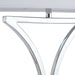 2 PACK Modern Table Lamp Light Chrome Metal & White Shade Square Desk Sideboard Loops