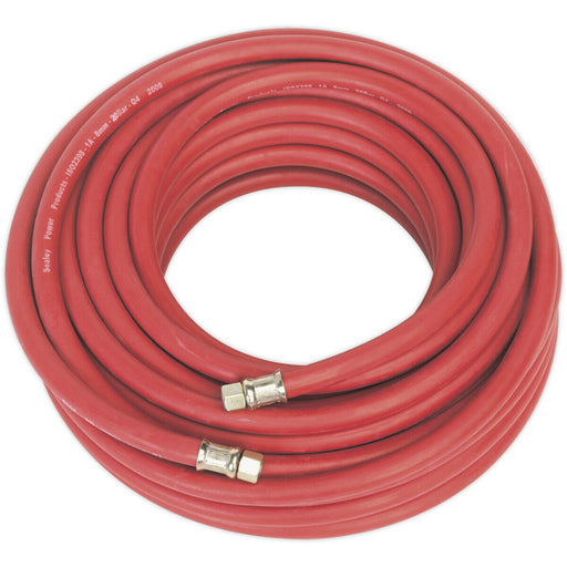 Rubber Alloy Air Hose with 1/4 Inch BSP Unions - 20 Metre Length - 8mm Bore Loops