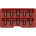 10 Piece Multi-Spline Screw Extractor Set - Reverse Spiral Design - Hex Head Loops