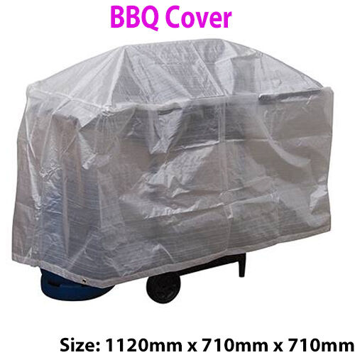 1220mm x 710mm BBQ/Grill Outdoor Sheet Cover Garden Waterproof Rain/Wet Weather Loops