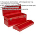 510 x 220 x 240mm Tool Box & Tote Tray - Heavy Duty Steel Portable Storage Case Loops