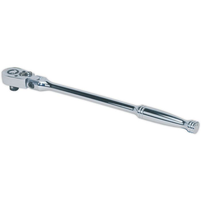 Long Reach 48-Tooth Flexi-Head Ratchet Wrench - 3/8 Inch Sq Drive - Flip Reverse Loops