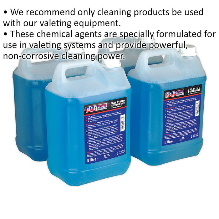 4 PACK Carpet Upholstery Detergent - 5 Litre - Valeting Cleaning Liquid Shampoo Loops