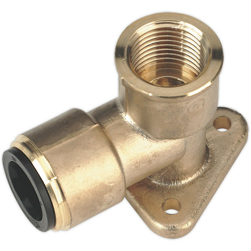 15mm x 1/2" BSPT Brass Wingback Elbow Adapter - Air Ring Main Pipe Male Thread Loops