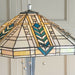 1.6m Tiffany Multi Light Floor Lamp Aluminium & Stained Glass Shade i00020 Loops