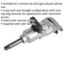 1/2 Inch Sq Drive Straight Air Impact Wrench - Long Anvil - Reverse Action Loops