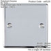 Single CHROME Blanking Chassis Plate Round Edged Wall Box Hole Cover Cap Loops