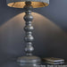 Solid Wood Table Lamp Base Solid Grey Wash Finish Bedside Desk Feature Light Loops