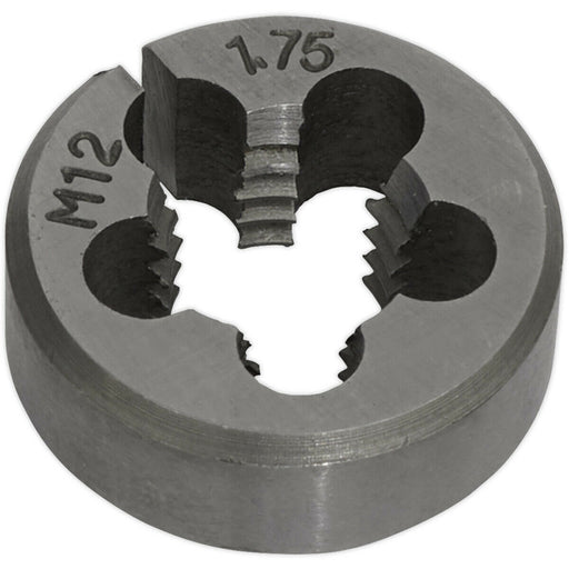 M12 x 1.75mm Metric Split Die - Quality Steel - Bar / Bolt Threading Bit & Case Loops