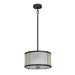 2 Bulb Ceiling Pendant Museum Bronze Dark Brown Painted   Aged Brass LED E27 60W Loops