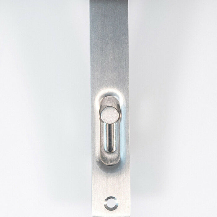 Sunk Slide Flush Door Bolt with Flat Keep Plate 102 x 17mm Satin Nickel Loops