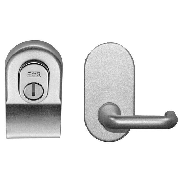 Euro Security Cylinder Pull with Lever Works with Euro Nightlatch Satin Chrome Loops