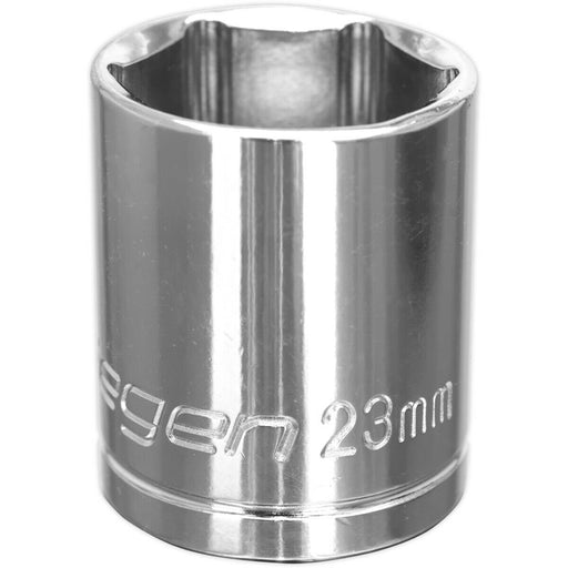 23mm Chrome Plated Drive Socket - 1/2" Square Drive - High Grade Carbon Steel Loops