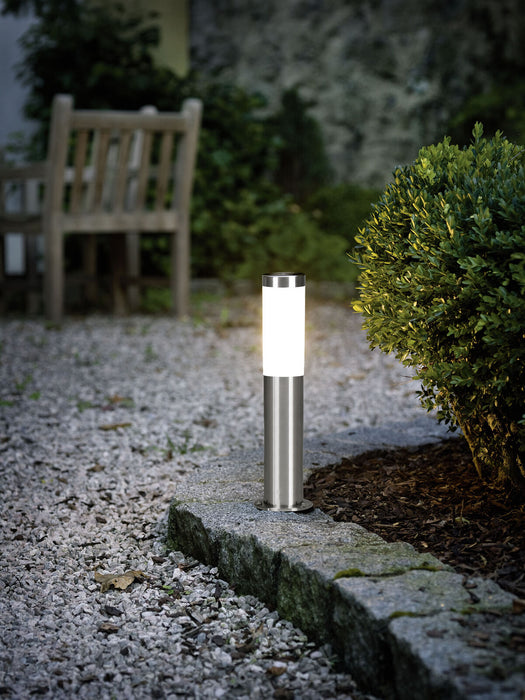 2 PACK IP44 Outdoor Bollard Light Stainless Steel 12W E27 450mm Driveway Post Loops