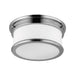 IP44 2 Bulb Flush Light Drum Shape Opaque Glass & Polished Chrome LED E27 3.5W Loops