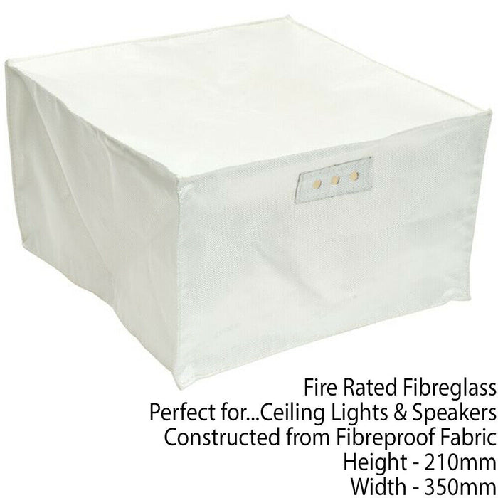 Lighting & Speaker Fireproof Heat Guard Cover 350mm Square Fire Rated Ceiling Loops
