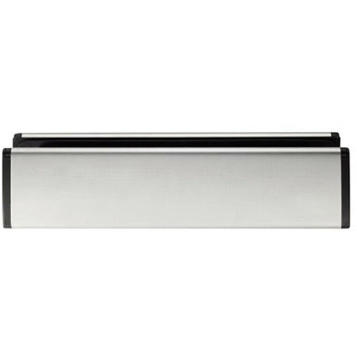 All in one Sleeved Letterbox Plate 260 x 47mm Aperture Polished Steel Loops
