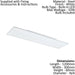 Wall / Ceiling Light White 1200mm Slim Strip Panel 33W Built in LED 4000K Loops