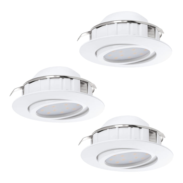 3 PACK Flush Ceiling Downlight White Adjustable Round Spotlight 6W Built in LED