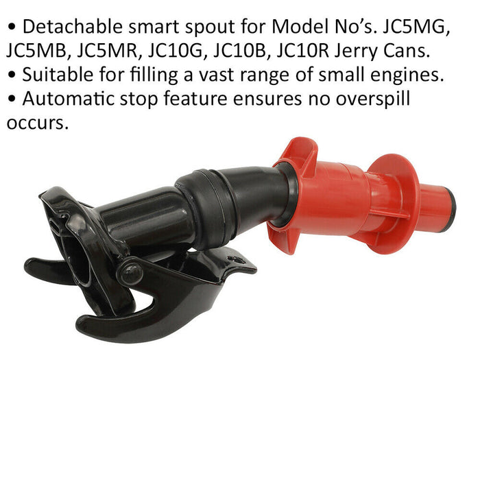 Detachable Metal Jerry Can Smart Spout - Suitable for 5L & 10L Cans - Auto Stop Loops