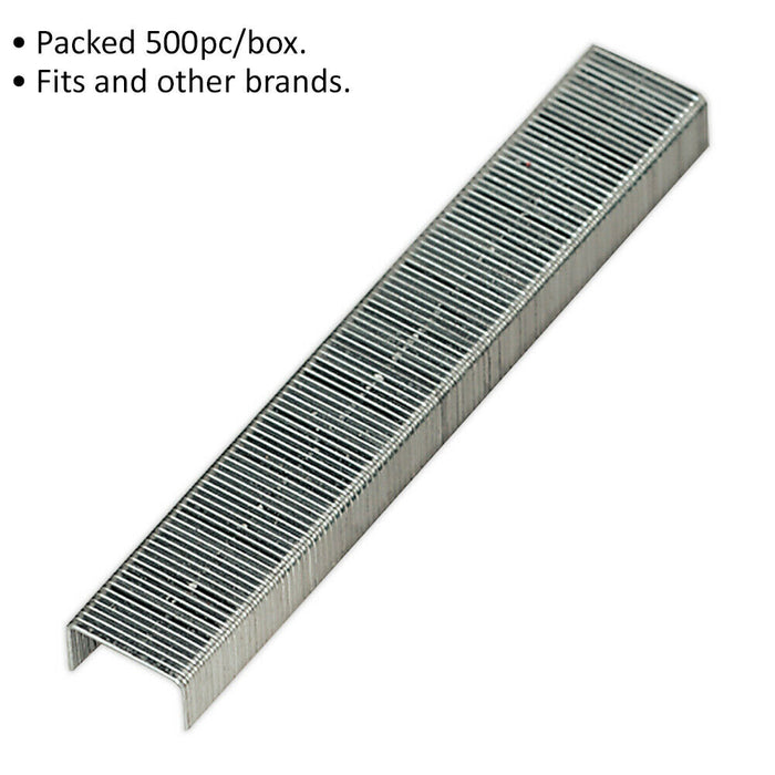 500 PACK - 8mm Staples - 9.5mm Crown - Nailer Staple Gun Nail Refill HEAVY DUTY Loops