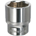 28mm Forged Steel Drive Socket - 1/2" Square Drive - Polished Chrome Vanadium Loops