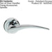 PAIR Arched Tapered Handle on Round Rose Concealed Fix Polished Chrome Loops