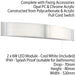 LED Bathroom Wall Light 2x 6W Cool White IP44 Modern Curved Chrome Mirror Lamp Loops