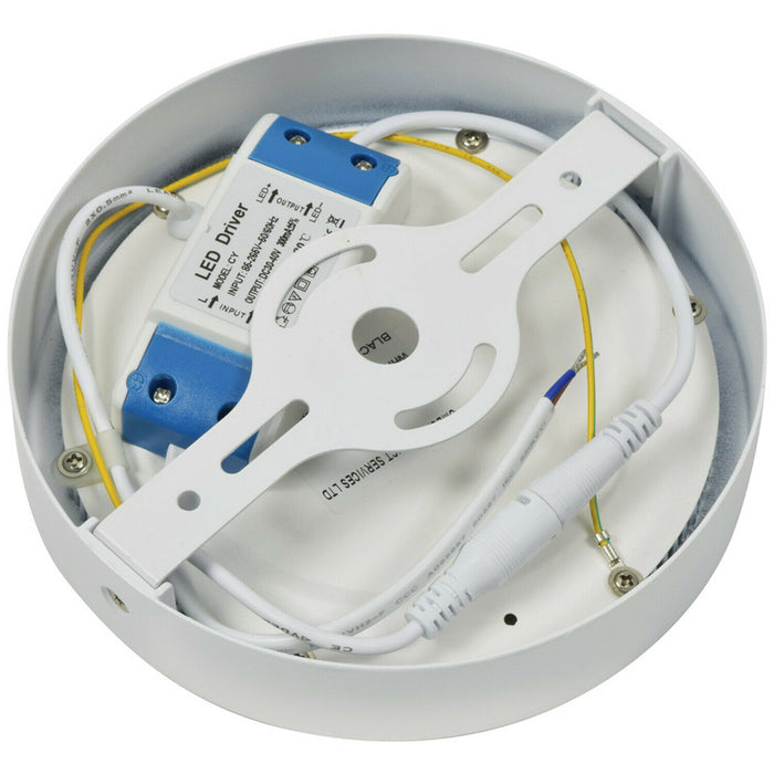 170mm 12W LED Round Bulkhead Ceiling Light Warm White 820 Lumens Corridor Lamp Loops