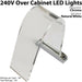 1x Over Cabinet LED Kit NATURAL WHITE Curved Glass Light Bathroom Make Up Lamp Loops
