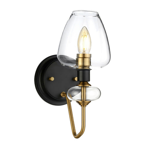 Wall Light Aged Brass Finish Plated And Charcoal Black Paint LED E14 40W Loops
