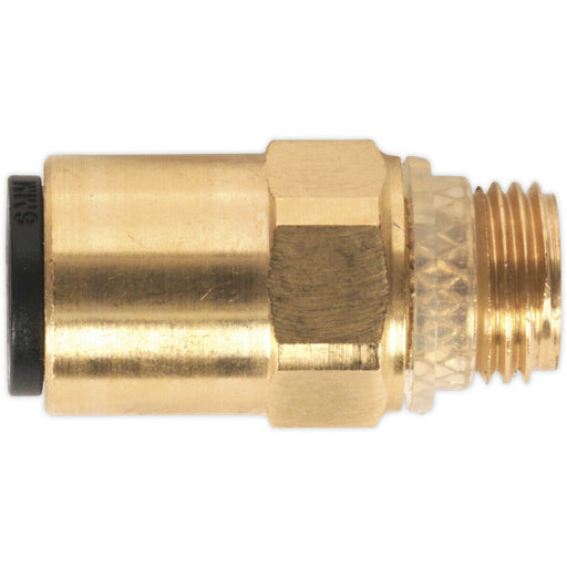 2 PACK - 6mm x 1/8" SuperThread Straight Adapter - Pneumatic Brass Coupling Set Loops