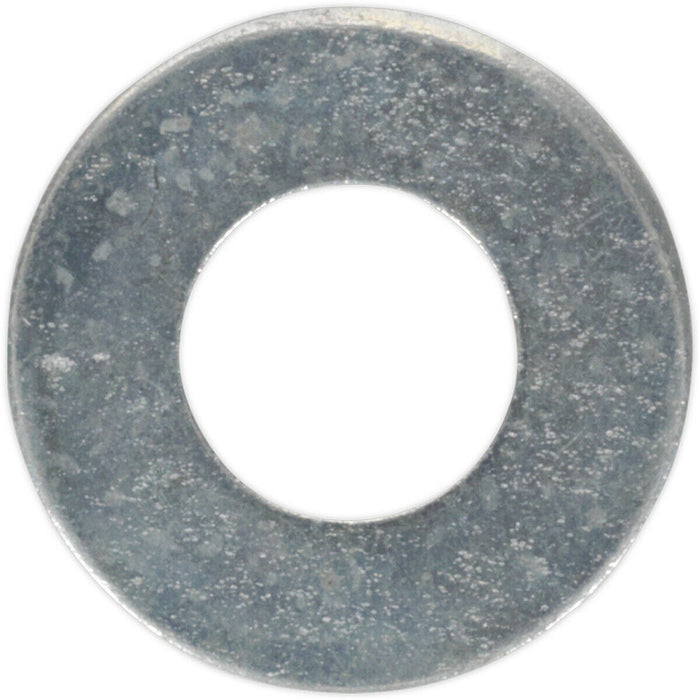 100 PACK Table 3 Zinc Flat Washer - 3/8" x 3/4" - Imperial - Metal Spacer Loops