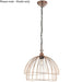 Hanging Ceiling Pendant Light Shade Copper Geometric Wire Frame Dome Bowl Cage Loops