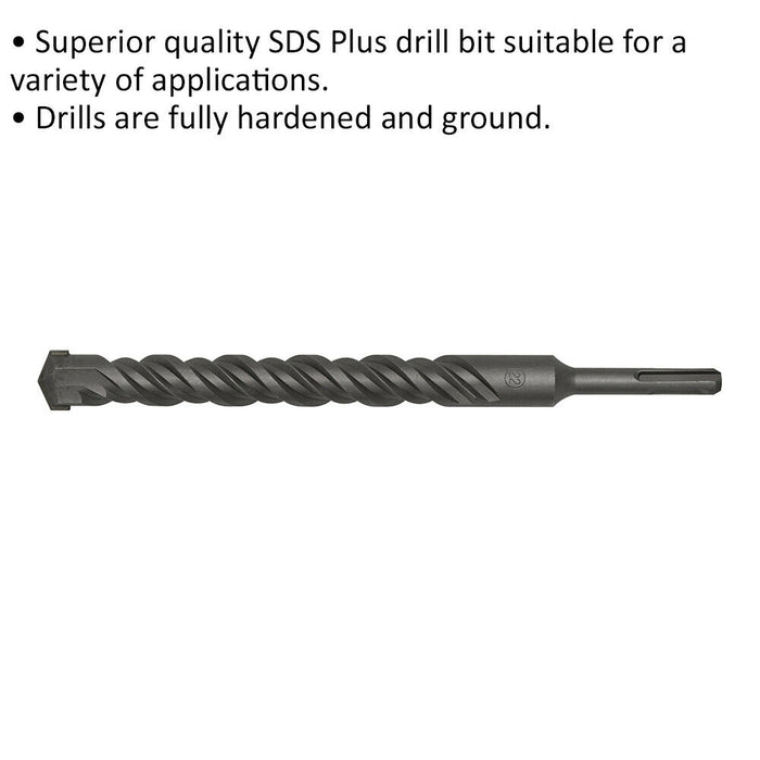 22 x 250mm SDS Plus Drill Bit - Fully Hardened & Ground - Smooth Drilling Loops