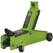 Heavy Duty Long Chassis Trolley Jack - 3000kg Limit - 432mm Max Height - Green Loops
