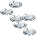 2 PACK 3 PACK Flush / Recessed Ceiling Downlight Chrome Steel 3x 3W GU10 Loops