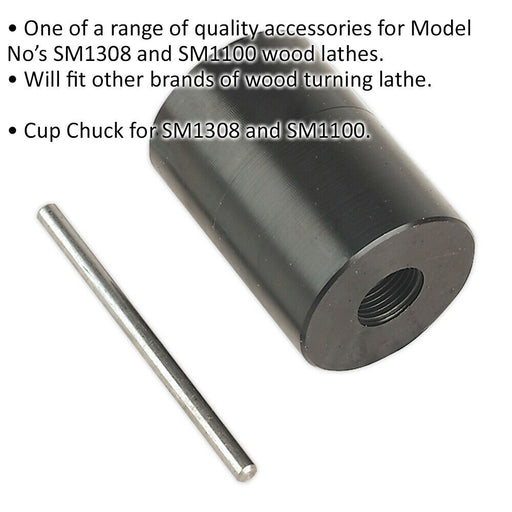 Woodworking Turning Cup Chuck - Suitable for ys08778 & ys08749 Wood Lathes Loops