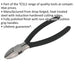 150mm Side Cutter Pliers - Drop Forged Steel - 10mm Jaw Capacity - Foam Grip Loops