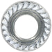 Pack of 100 Zinc Plated Serrated Flange Nut - 1.5mm Pitch - M10 - DIN 6923 Loops