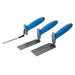 3 Pack Limited Access Margin Trowels Narrow / Thin Edge Tight Space Finishing Loops