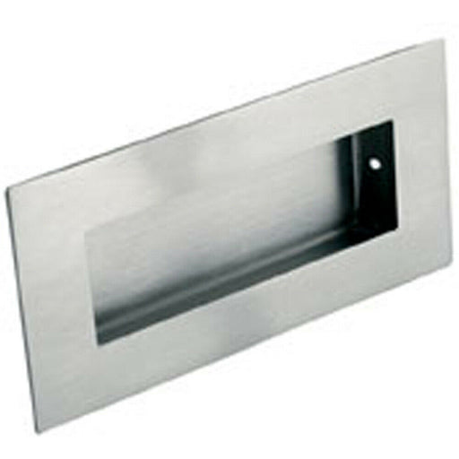 Low Profile Recessed Flush Pull 102 x 51mm 10mm Depth Satin Stainless Steel Loops