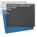 25 PK Blue Twill Emery Sheet 230 x 280mm - Flexible & Tear Resistant - 80 Grit Loops