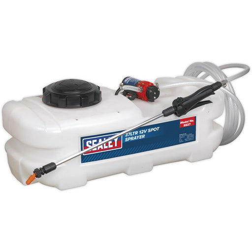 37L Spot Sprayer - 12V Battery Powered - Trigger Operated Lance - 4.5m Hose Loops
