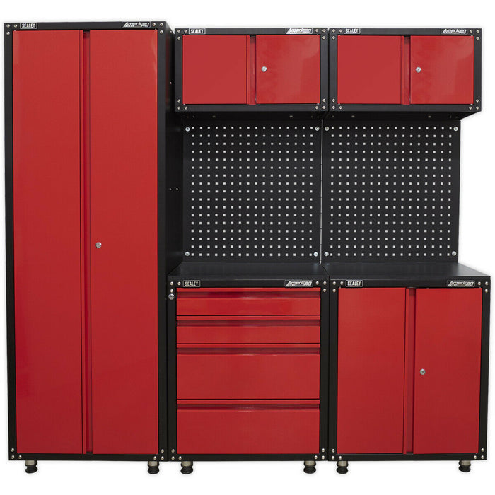Premium 2m Modular Garage Storage System - Heavy Duty - Workshop Cabinets Loops