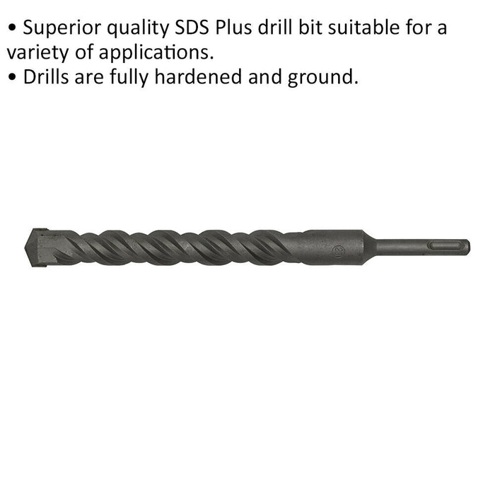 23 x 250mm SDS Plus Drill Bit - Fully Hardened & Ground - Smooth Drilling Loops