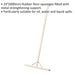 600mm Rubber Blade Floor Squeegee - Wooden Handle - Metal Support Beam Loops
