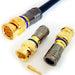 2x BNC Compression Connectors RG6 Crimp Male Plugs Coaxial Cable CCTV Install Loops