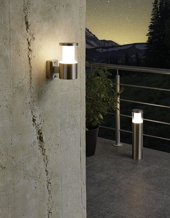 2 PACK IP44 Outdoor Pedestal Light Stainless Steel 3.7W LED Wall Post Lamp Loops